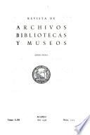 Revista de archivos, bibliotecas y museos