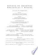 Revista de archivos, bibliotecas y museos
