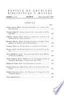 Revista de archivos, bibliotecas y museos