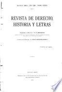 Revista de derecho, historia y letras