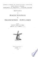 Revista de dialectología y tradiciones populares