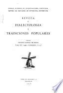 Revista de dialectología y tradiciones populares