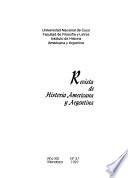 Revista de historia americana y argentina
