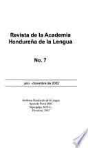 Revista de la Academia Hondureña de la Lengua