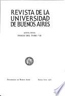 Revista de la Universidad de Buenos Aires