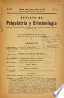 Revista de psiquiatría y criminología
