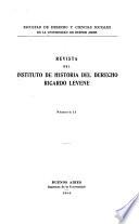 Revista del Instituto de Historia del Derecho Ricardo Levene