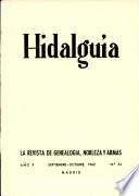Revista Hidalguía número 54. Año 1962