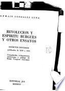 Revolución y espíritu burgués y otros ensayos