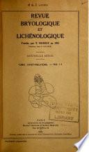 Revue bryologique et lichénologique