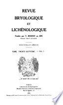 Revue bryologique et lichénologique