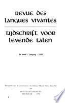 Revue des langues vivantes