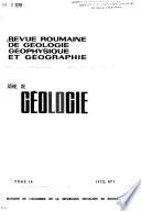 Revue roumaine de géologie, géophysique et géographie