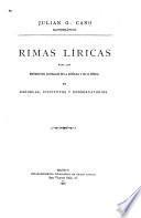 Rimas líricas para los estudios del castellano de la retórica y de la música