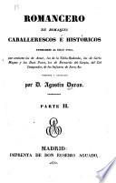 Romancero de romances caballerescos é históricos anteriores al siglo XVIII
