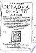 S. Antonio de Padua de Mateo Aleman ...