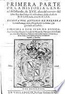 “... Parte De La ” Historia General del Mundo, de ... años del tiempo del señor Rey don Felipe II. el Prudente