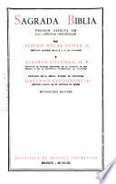 Sagrada Biblia, version directa de las lenguas originales