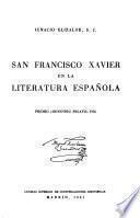 San Francisco Xavier en la literatura española
