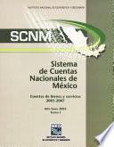 SCNM. Sistema de Cuentas Nacionales de México. Cuentas de bienes y servicios 2003-2007. Año base 2003. Tomo I