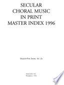 Secular Choral Music in Print