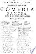 “El” Castigo Mas Piadoso, Al Sobervio Mas Crvel. Comedia Famosa