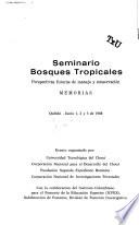 Seminario Bosques Tropicales