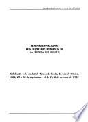 Seminario Nacional Los Derechos Humanos de la Víctima del Delito
