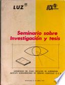 Seminario Sobre Investigacion Y Tesis