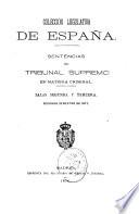 Sentencias del Tribunal supremo de justicia