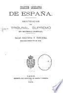 Sentencias del Tribunal Supremo en materia criminal