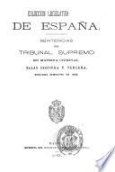 Sentencias del Tribunal Supremo en materia criminal