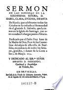 Sermon en las honoras de la Serenissima Senora, D. Isabel, Clara, Eugenia, Infanta des Espana (etc.)
