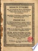 Sermon Funebre en las exequias de...Mariana de Austria Reyna Madre del Rey N.Señor Carlos II...Que celebrò...Mallorca en su Iglesia Catedral á 28.de Noviembre de 1696...