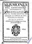 SERMONES DEL SANTISSIMO SACRAMENTO