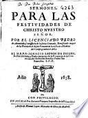 Sermones para las festiuidades de Christo nuestro Señor