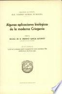 Sesión Inaugural Curso 1966. Algunas Aplicaciones Biológicas de la moderna Criogenia