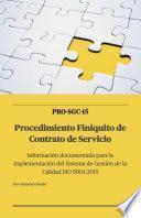 SGC-15 Procedimiento Finiquito de Contrato de Servicios