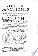 Siculæ sanctiones, per N. Gervasium digestæ atque in unum redactæ. [With] Summa per alphabetum digesta ab A. Tetamo