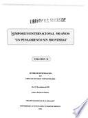 Simposium Internacional 500 Años--un Pensamiento sin Fronteras