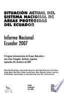 Situación actual del sistema nacional de áreas protegidas del Ecuador