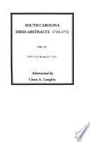 South Carolina Deed Abstracts, 1719-1772