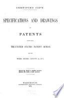 Specifications and Drawings of Patents Issued from the U.S. Patent Office
