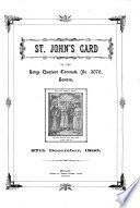 St. John's card of the lodge Quatuor coronati, no. 2076, London