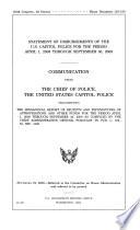 Statement of Disbursements of the U.S. Capitol Police for the Period April 1, 2008 Through September 30, 2008, November 19, 2008, 110-2 House Document No. 110-150