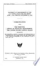 Statement of Disbursements of the U.S. Capitol Police for the Period ...