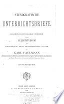 Stenografische Unterrichts-Briefe