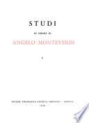 Studi in onore di Angelo Monteverdi