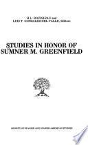 Studies in Honor of Sumner M. Greenfield