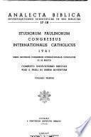 Studiorum Paulinorum Congressus Internationalis Catholicus 1961